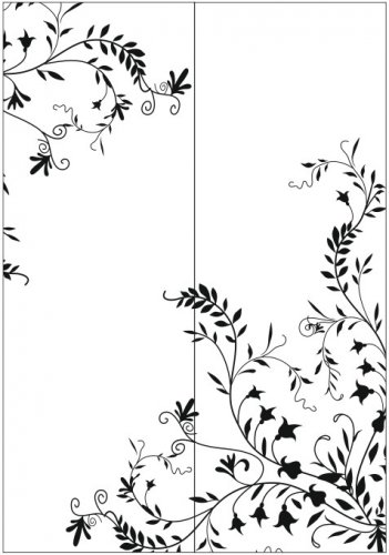 Пескоструйный рисунок Цветы 1415